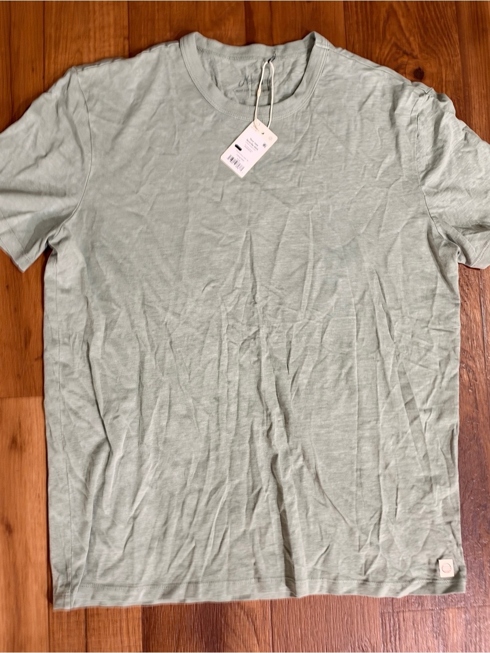 Marine Layer Relaxed Hemp Cotton Tee Shirt Men Size Small NWT Iceberg Green